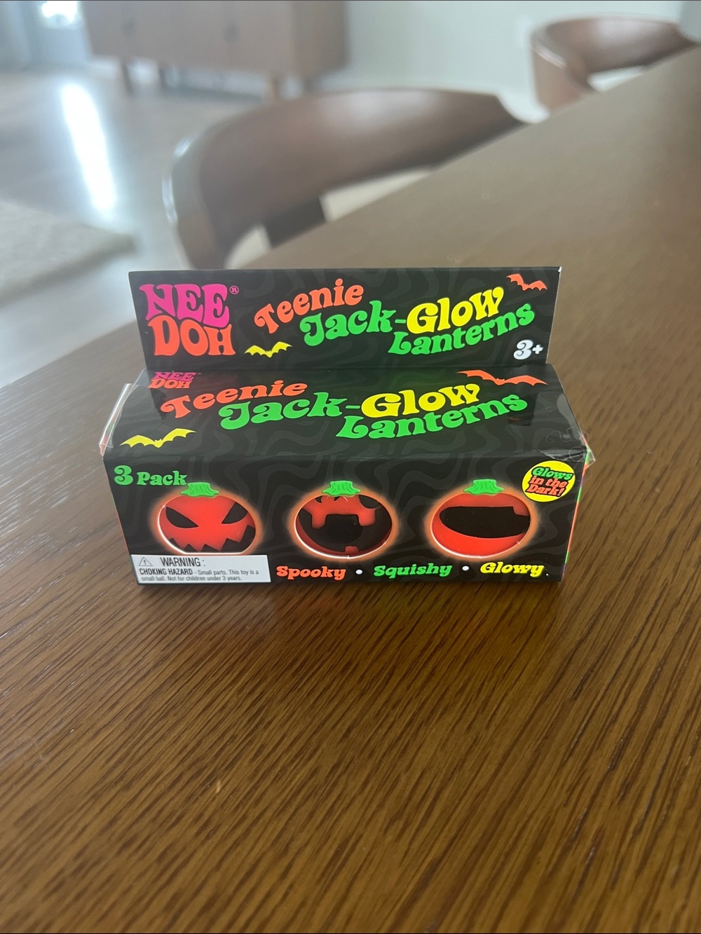 NeeDoh Teenie Jack-Glow Lanterns - Orange Pumpkin 3-Pack viral